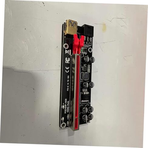 6 مجموعات من بطاقة محول Pci-e إلى Extender Riser مع USB عالي السرعة لنقل البيانات، تصميم بإبزيم ثابت لاتصال Gpu المستقر، مجموعة شرائح احترافية لتحسين الأداء in Kuwait