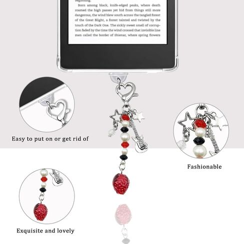 سلاسل سحرية لـ Kindle، إكسسوارات أساور ساحرة للهاتف القارئ الإلكتروني هدية لمحبي الكتب والنساء، سحر متوافقة مع Kindle، القارئ الإلكتروني، الهاتف in Kuwait