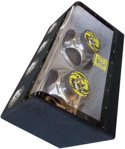 AUDIOTEK AT-510FB Dual 10" 1600 Watt Max Power Band Pass Vented Sealed Vehicle Subwoofer Box Loaded with 10 Inch Car Audio Dual 4 Ohm Sub Enclosure in Saudi Arabia