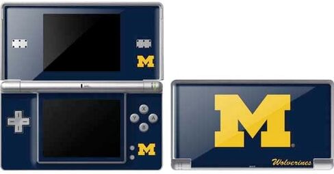 ملصق Skinit المخصص للألعاب متوافق مع DS Lite - تصميم جريء يحمل شعار College Michigan M المرخص رسميًا in Saudi Arabia