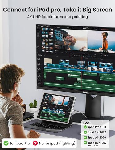 كابل VIOY USB C إلى HDMI بطول 3.3 قدم، 4K@30HZ من النوع c إلى HDMI سلك مجدول (Thunderbolt 3/4) متوافق مع MacBook Pro/Air، iPhone 16/15 Pro/Max، iPad، سلسلة Dell XPS، Galaxy، جهاز العرض، الشاشة، التلفزيون in Kuwait
