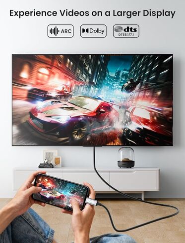 كابل VIOY USB C إلى HDMI بطول 3.3 قدم، 4K@30HZ من النوع c إلى HDMI سلك مجدول (Thunderbolt 3/4) متوافق مع MacBook Pro/Air، iPhone 16/15 Pro/Max، iPad، سلسلة Dell XPS، Galaxy، جهاز العرض، الشاشة، التلفزيون in Kuwait