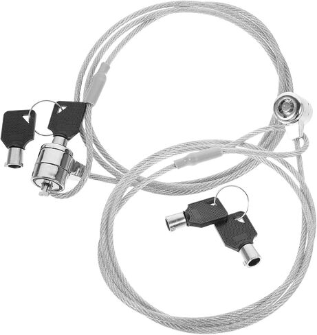 Laptop Lock Security Cable Kit 2 Sets Keyed Locks for Tablets and Monitors Portable Anti-Theft Locking System Security Hardware in Saudi Arabia