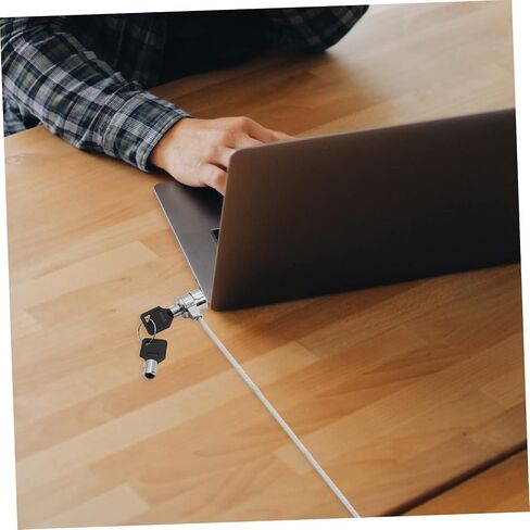 Laptop Lock Security Cable Kit 2 Sets Keyed Locks for Tablets and Monitors Portable Anti-Theft Locking System Security Hardware in Saudi Arabia