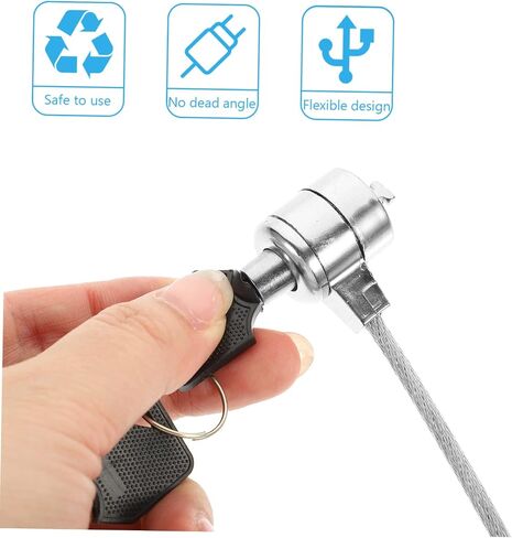 Laptop Lock Security Cable Kit 2 Sets Keyed Locks for Tablets and Monitors Portable Anti-Theft Locking System Security Hardware in Saudi Arabia