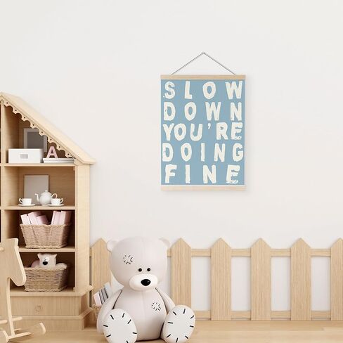YQDEJ Decor Inspirational Wall Decor ، تبطئ أنت تقوم بعمل جيد من إطار شماعات الجدار الأخضر الرجعية ، التأكيدات الإيجابية التحفيزية ديكور الجدار ، 12x16 بوصة in Saudi Arabia