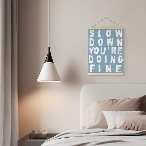 YQDEJ Decor Inspirational Wall Decor ، تبطئ أنت تقوم بعمل جيد من إطار شماعات الجدار الأخضر الرجعية ، التأكيدات الإيجابية التحفيزية ديكور الجدار ، 12x16 بوصة in Saudi Arabia