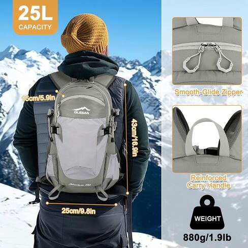OLEMA Hiking Backpack, 25L Lightweight Travel Backpacks,Camping Daypack for Outdoor Sports,Lightweight Travel Camping Backpack for Men Women in Saudi Arabia