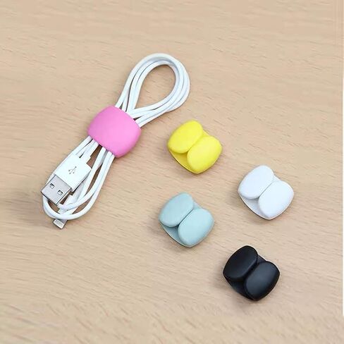 10 PCS Mixed Color Cable Organizer Buckle: New strap design for data cables and charging cables, perfect for carrying multifunctional roll storage when traveling in Saudi Arabia