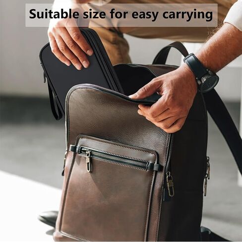 Cable Organizer Bag for Travelers – Dual-Layer Design, Waterproof & Shockproof, Ideal for Work or Trips（Black） in Saudi Arabia