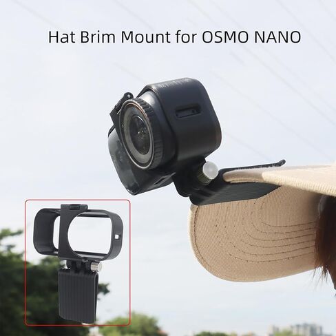 مشبك قبعة لـ DJI Osmo Nano، قبعة بيسبول ذات حافة مشبك مشبك واقٍ بإطار ثابت، حامل دعامة إطلاق بدون استخدام اليدين لملحقات DJI Osmo Nano in Kuwait