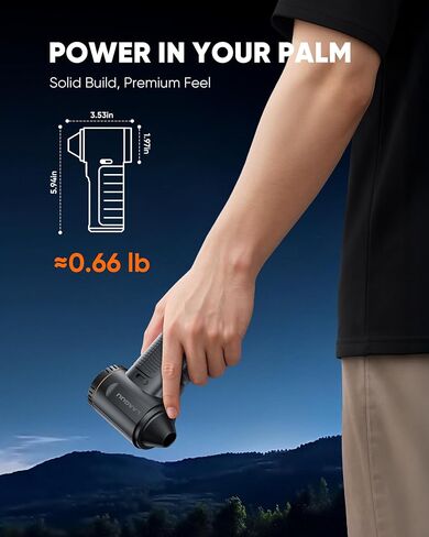 Electric Compressed Air Duster, 130000RPM Adjustable Infinitely Speed Handheld Mini Blower Cordless, 8000mAh Portable Power Fan Home Cleaner for Car Keyboard Computer PC Outdoor (Black II, Pro) in Saudi Arabia