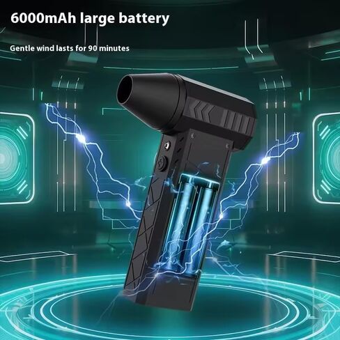 Electric Air Duster, 130000RPM Powerful Compressed Air Duster,4-Speed Adjustable Mini Blower with LED Light, Rechargeable Duster Blower for Computer, Keyboard, Car, Home Cleaning in Saudi Arabia
