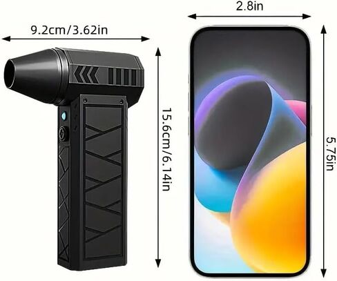 Electric Air Duster, 130000RPM Powerful Compressed Air Duster,4-Speed Adjustable Mini Blower with LED Light, Rechargeable Duster Blower for Computer, Keyboard, Car, Home Cleaning in Saudi Arabia