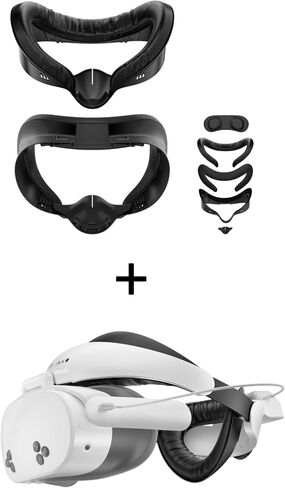 APEXINNO F1 Flip Battery Head Strap for Meta Quest 3S, 6600mAh Rechargeable VR Halo Strap,Facial Interface Face Pad Cover Compatible with Meta Quest 3S Accessories,Including 2 Pcs Face Pad Replacement in Saudi Arabia