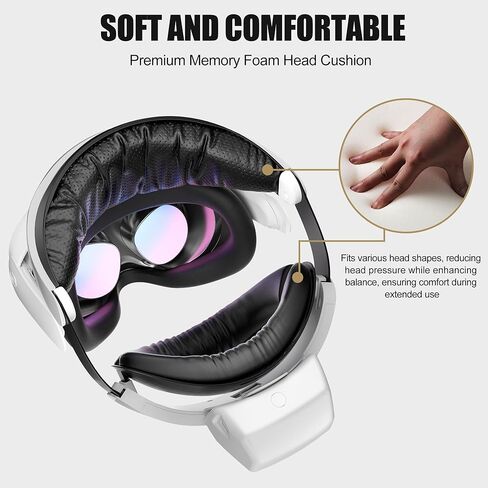 APEXINNO F1 Flip Battery Head Strap for Meta Quest 3S, 6600mAh Rechargeable VR Halo Strap,Facial Interface Face Pad Cover Compatible with Meta Quest 3S Accessories,Including 2 Pcs Face Pad Replacement in Saudi Arabia