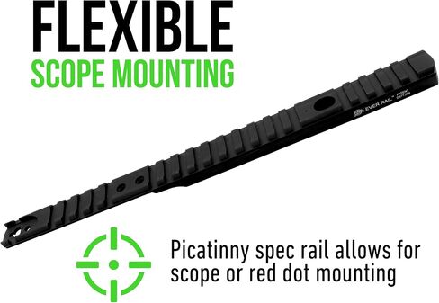 XS SIGHTS Marlin Optic Mounts وحلقة الشبح، تناسب Marlin Lever Carbines، سهلة التركيب Picatinny Rail وحلقة الشبح مع عمود أمامي مخطط أبيض (Marlin 1894، 1895، 336، 308MX، 30AS، 336 35 Rem) in Kuwait