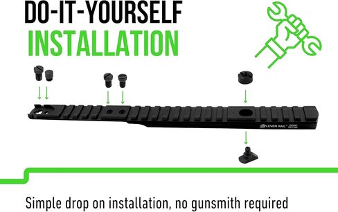 XS SIGHTS Marlin Optic Mounts وحلقة الشبح، تناسب Marlin Lever Carbines، سهلة التركيب Picatinny Rail وحلقة الشبح مع عمود أمامي مخطط أبيض (Marlin 1894، 1895، 336، 308MX، 30AS، 336 35 Rem) in Kuwait