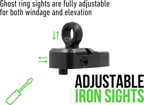 XS SIGHTS Marlin Optic Mounts وحلقة الشبح، تناسب Marlin Lever Carbines، سهلة التركيب Picatinny Rail وحلقة الشبح مع عمود أمامي مخطط أبيض (Marlin 1894، 1895، 336، 308MX، 30AS، 336 35 Rem) in Kuwait