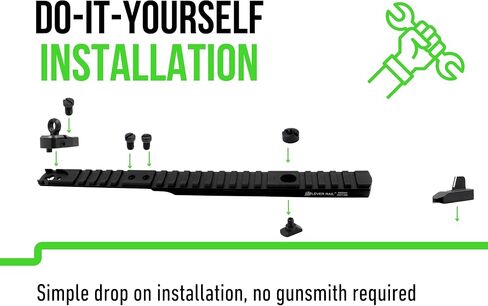 XS SIGHTS Marlin Optic Mounts وحلقة الشبح، تناسب Marlin Lever Carbines، سهلة التركيب Picatinny Rail وحلقة الشبح مع عمود أمامي مخطط أبيض (Marlin 1894، 1895، 336، 308MX، 30AS، 336 35 Rem) in Kuwait