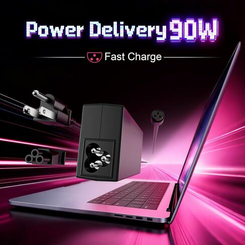 محول تيار متردد لشاحن الكمبيوتر المحمول العالمي بقدرة 90 وات لجهاز Lenovo HP Dell ASUS Acer Samsung Sony Fujitsu Notebook Ultrabook Chromebook Latitude Inspiron Pavilion سلك إمداد الطاقة مع 15 نصيحة in Kuwait