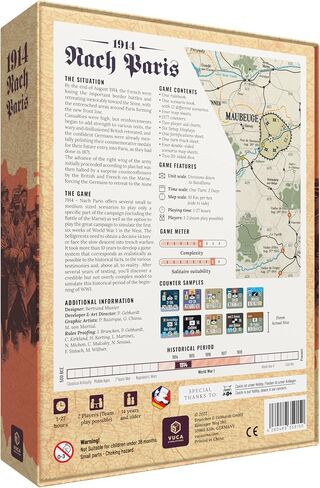 | 1914 Nach Paris | WWI Operational Hex‑&‑Counter Wargame | 2 Players, Heavy Complexity (12 Scenarios, Full Campaign) in Saudi Arabia