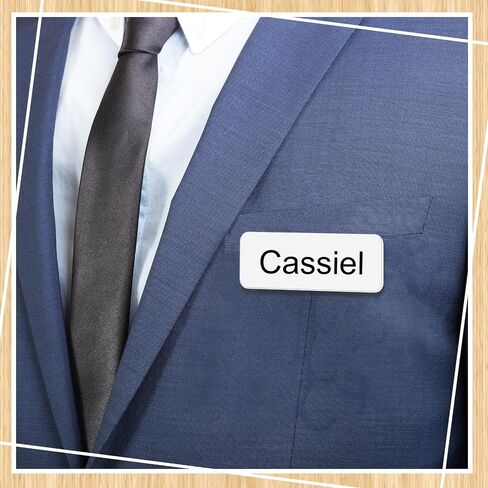 50 Pack Magnetic Name Tags Magnets Name Badge Holder Blank Plastic Magnet Name Tag Backing 1 x 3 Inches with 3 Pcs Magnets for Police Office School (Black) in Kuwait