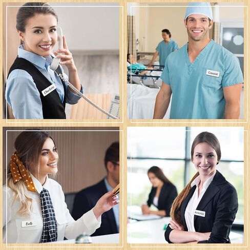 50 Pack Magnetic Name Tags Magnets Name Badge Holder Blank Plastic Magnet Name Tag Backing 1 x 3 Inches with 3 Pcs Magnets for Police Office School (Black) in Kuwait