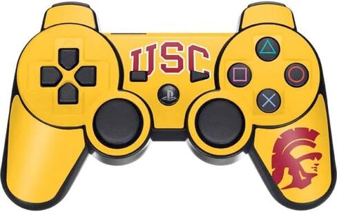 Skinit Decal Gaming Skin Compatible with PS3 Dual Shock Wireless Controller - Officially Licensed USC USC Trojans Yellow Design in Saudi Arabia