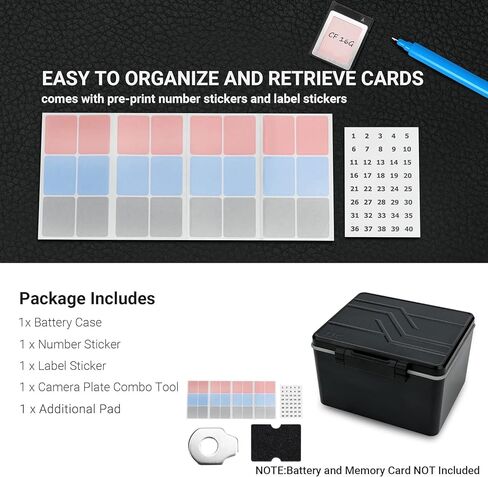 Traceable 45 Slots Memory Card Case+LP-E6 Camera Battery Memory Card Case in Saudi Arabia
