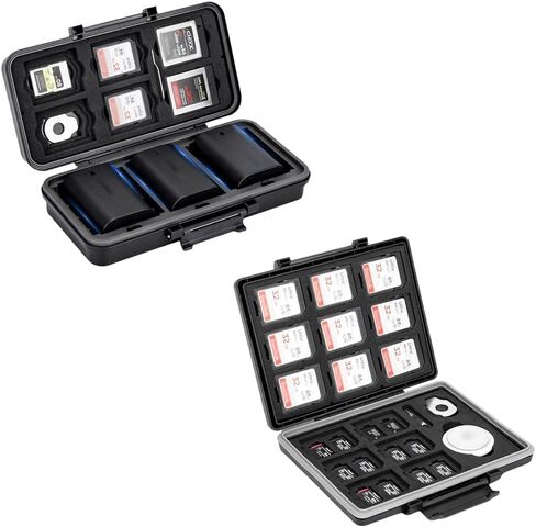 Traceable 45 Slots Memory Card Case+Camera Battery Memory Card Storage Case for 6 SD Card in Saudi Arabia