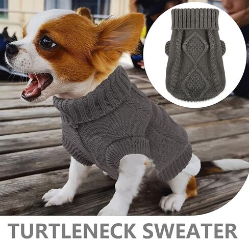 2 Pieces Small Dog Sweater, Chihuahua Sweater Spring Winter Cute Clothes for Yorkie Cat Extra Small Dog Clothes (Small) in Saudi Arabia
