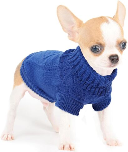 2 Pieces Small Dog Sweater, Chihuahua Sweater Spring Winter Cute Clothes for Yorkie Cat Extra Small Dog Clothes (Small) in Saudi Arabia