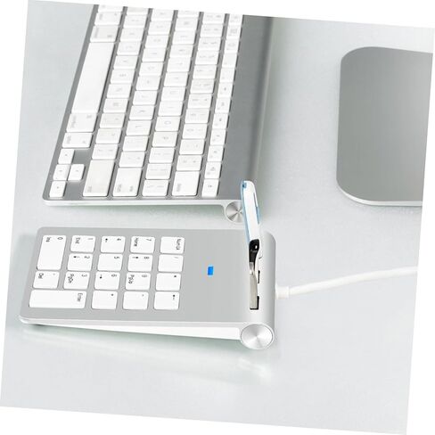 NUOBESTY لوحة مفاتيح رقمية USB مع منافذ USB ومفتاح لوحة أرقام سلكية للكمبيوتر المحمول وتوافق التصميم خفيف الوزن in Kuwait