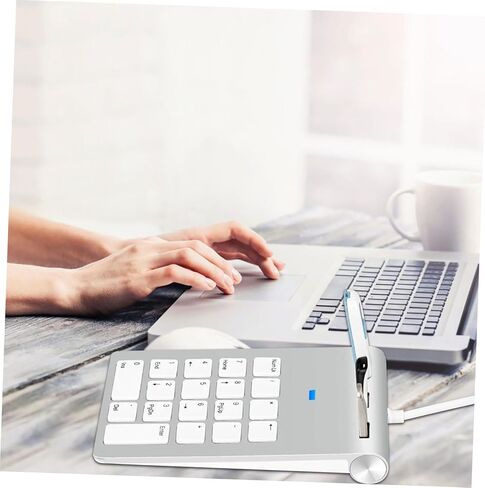 NUOBESTY لوحة مفاتيح رقمية USB مع منافذ USB ومفتاح لوحة أرقام سلكية للكمبيوتر المحمول وتوافق التصميم خفيف الوزن in Kuwait