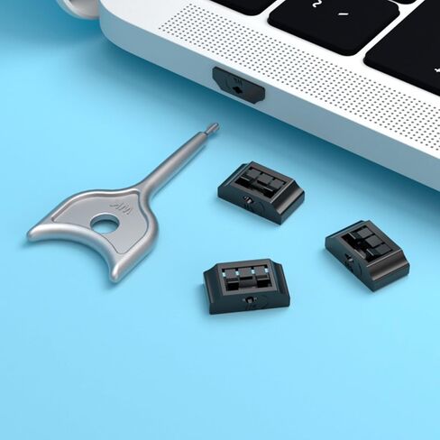 10/5 حزمة HDMIs Port Blockers مفتاح قفل الأمان مع 1 مفتاح حماية البيانات لأجهزة الكمبيوتر المحمول والكمبيوتر المحمول منفذ مقاوم قفل الغبار التوصيل + 1 مفتاح in Kuwait