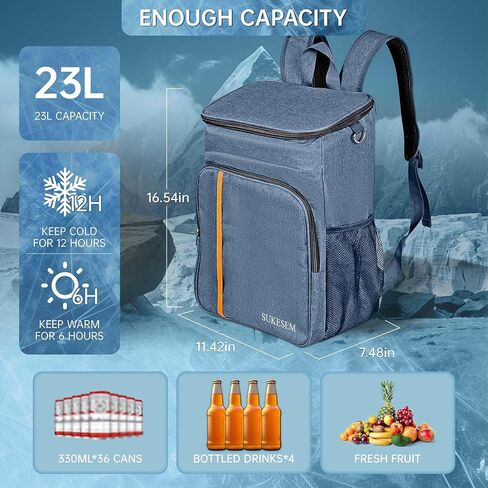 Cooler Backpack - 45 Can Insulated Soft Cooler Lunch Bag for Camping, Beach, Hiking & Shopping for Men and Women(Black) in Saudi Arabia