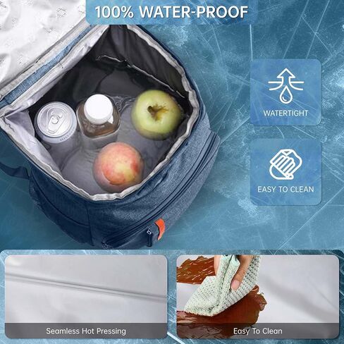 Cooler Backpack - 45 Can Insulated Soft Cooler Lunch Bag for Camping, Beach, Hiking & Shopping for Men and Women(Black) in Saudi Arabia