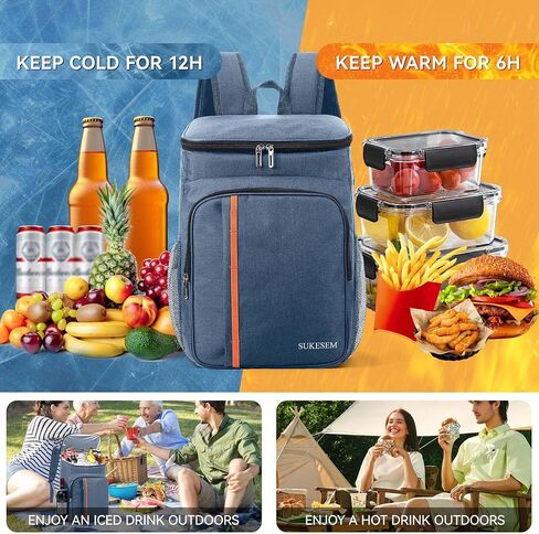 Cooler Backpack - 45 Can Insulated Soft Cooler Lunch Bag for Camping, Beach, Hiking & Shopping for Men and Women(Black) in Saudi Arabia
