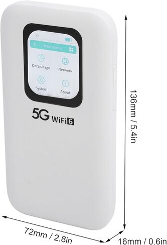 جهاز نقطة اتصال محمول Yoidesu 5G WiFi 6، واي فاي ثنائي النطاق 2.4 جيجا هرتز و5.8 جيجا هرتز محمول، يدعم المبادلة الساخنة وبطاقة SIM نانو، جهاز نقطة اتصال يصل إلى 16 in Saudi Arabia