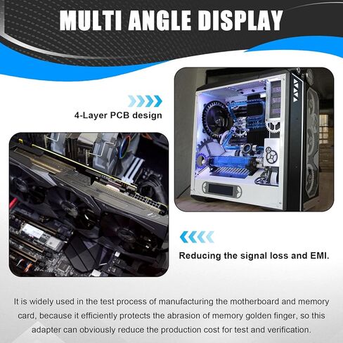 DDR4 288Pin DIMM محول الناهض اختبار الذاكرة بطاقة حماية الذاكرة بطاقة الدائرة لوح تمديد بطاقة الناهض الأذن الكبيرة in Kuwait