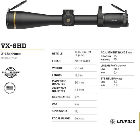 Leupold VX-6HD 3-18x44mm Riflescope in Saudi Arabia