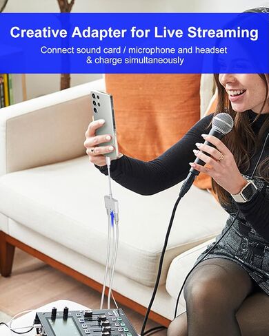 USB C Splitter 1 in 3 Out Dual USB C Headphone and Charger With 480Mbps Data, USB-C to 3.5mm Headphone Jack+ Dual Type c Dongle Surpport Music, Call, Microphone, PD60W Charging, Data Transfer in Saudi Arabia