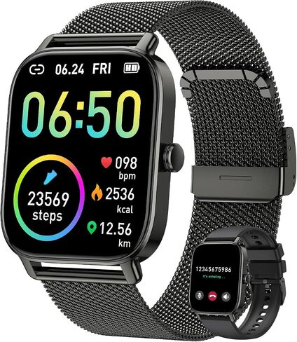 Smart Watch for Men Women Fitness: Running Make Answer Call Digital Mens Watches Waterproof Smartwatch for Android Phone iPhone Samsung Compatible Pedometer Step Tracker Sleep SpO2 Heart Rate Monitor in Saudi Arabia