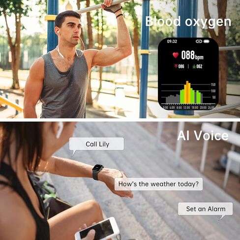 Smart Watch for Men Women Fitness: Running Make Answer Call Digital Mens Watches Waterproof Smartwatch for Android Phone iPhone Samsung Compatible Pedometer Step Tracker Sleep SpO2 Heart Rate Monitor in Saudi Arabia