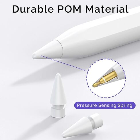 4 قطع من رؤوس الاستبدال الملونة المتوافقة مع قلم Apple الجيل الثاني والجيل الأول وقلم Apple Pencil Pro وقلم USB-C مثل مناقير (أبيض/وردي/أرجواني/أزرق) in Kuwait