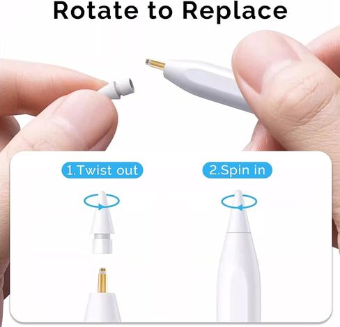 4 Pack Colorful Replacement Tips Compatible with Apple Pencil 2nd Generation, 1st Generation, Apple Pencil Pro & USB-C Pen Like Nibs (White/Pink/Purple/Blue) in Saudi Arabia