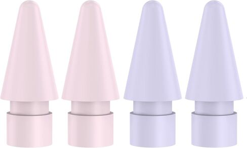 4 قطع من رؤوس الاستبدال الملونة المتوافقة مع قلم Apple الجيل الثاني والجيل الأول وقلم Apple Pencil Pro وقلم USB-C مثل مناقير (أبيض/وردي/أرجواني/أزرق) in Kuwait