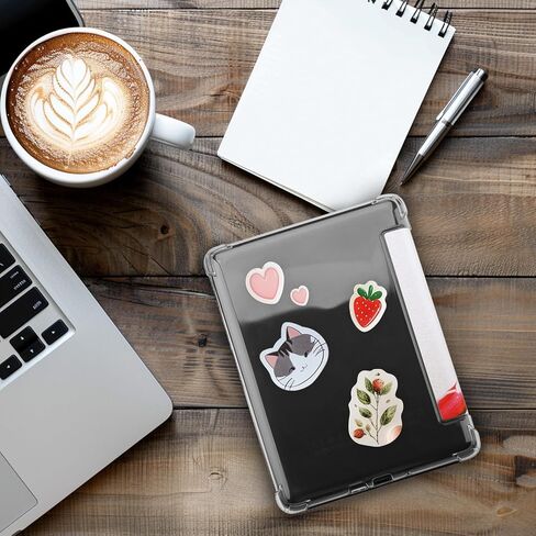 Case for 6.8" Kindle Paperwhite 11th Generation 2021 and Signature Edition, PU Leather Cover & Flexible Soft Clear Back Cover with Auto Sleep/Wake in Saudi Arabia