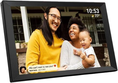إطار صور رقمي FRAMEO - إطار صور WiFi مقاس 14.1 بوصة | إطارات رقمية للصور | إرسال الصور ومقاطع الفيديو باستخدام تطبيق Frameo | شاشة تعمل باللمس 1280 × 800 (متجددة) in Saudi Arabia